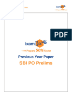 SBI PO Prelims 2018 Previous Year Paper