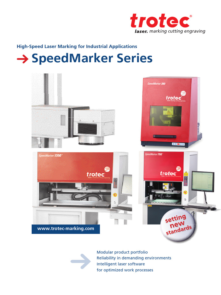 Key Features of Trotec SpeedMarker Series | PDF | Computing | Equipment