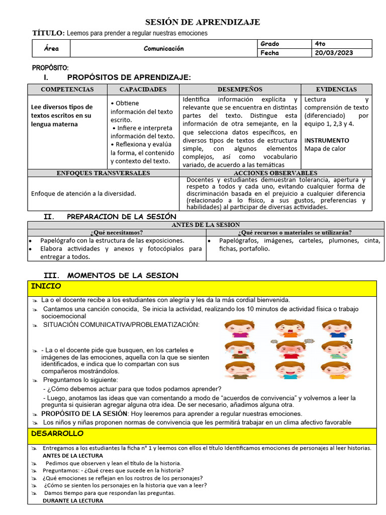 Leer para Regular Emociones en 4to | PDF | Las emociones | Aprendizaje