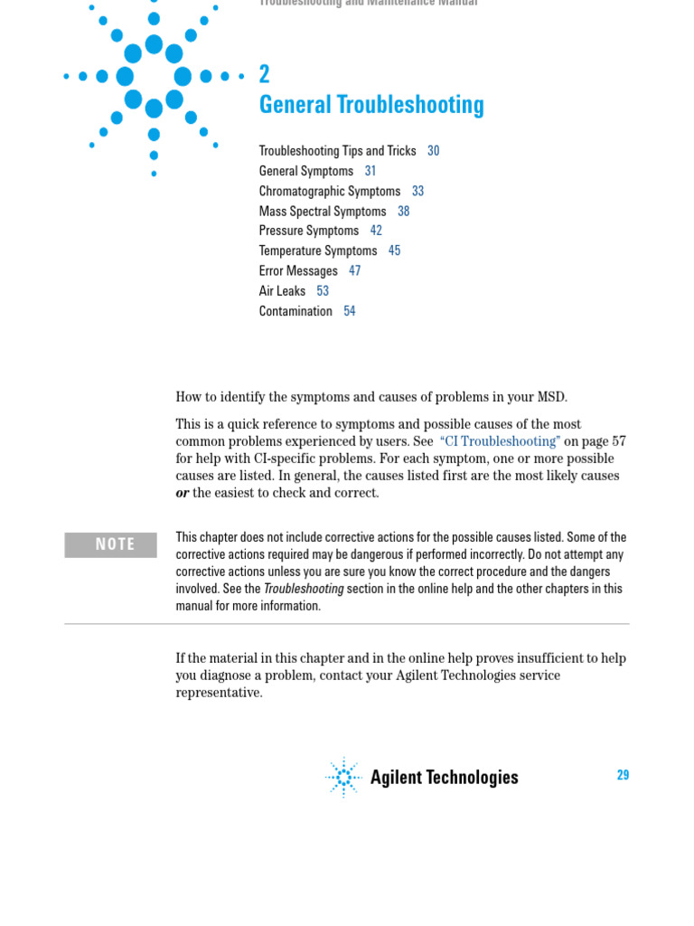 Agilent Ci PDF Gas Chromatography Mass Spectrometry
