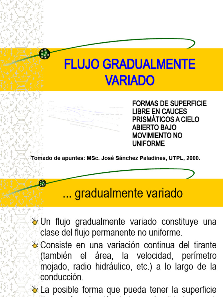 Flujo-Gradualmente-Variado-no Permanente | PDF