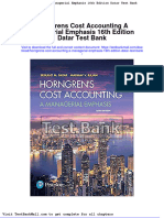 Horngrens Cost Accounting A Managerial Emphasis 16th Edition Datar Test Bank