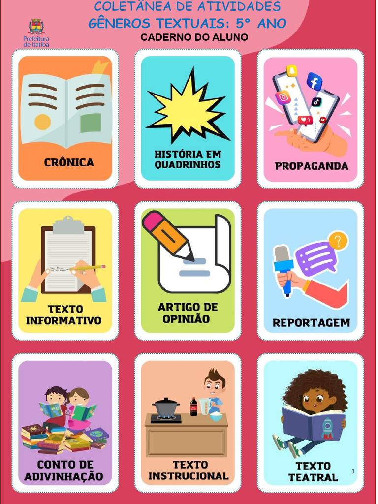 Generos Textuais Aluno | PDF | Narrativa | Quadrinhos, image size:768x1024