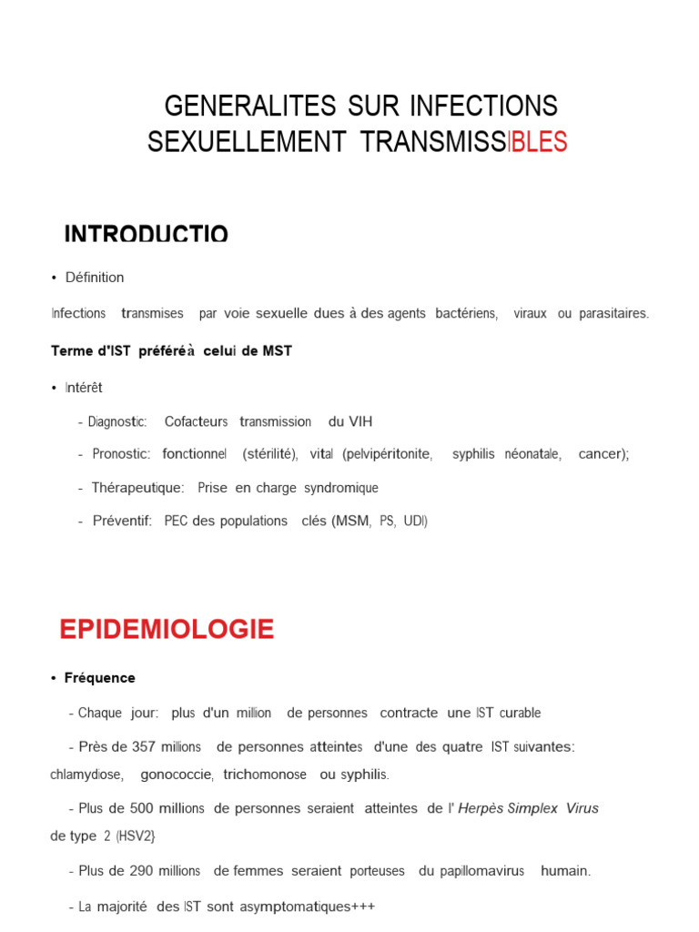 Prise en charge syndromique des IST | PDF | Infection sexuellement ...