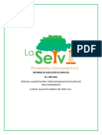 Informe de Ejecución de Servicio No. 009-2022 FRAC