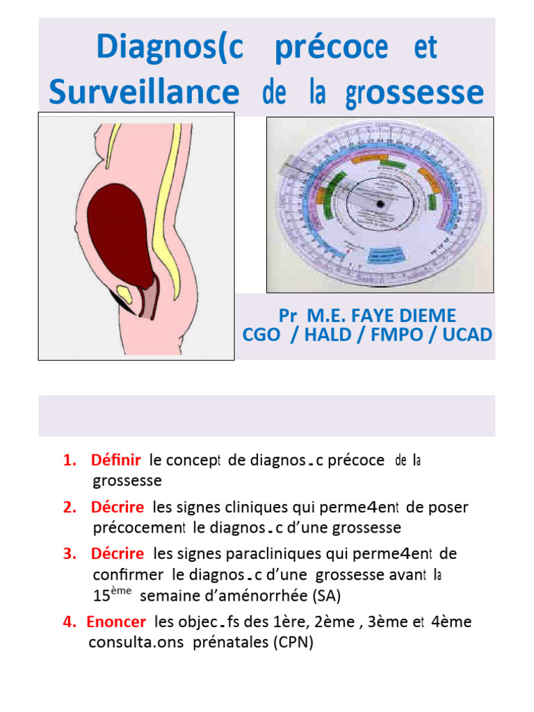 Diagnostic et surveillance de grossesse | PDF | Grossesse | Accouchement