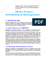 Project Scheduling - PERT and CPM