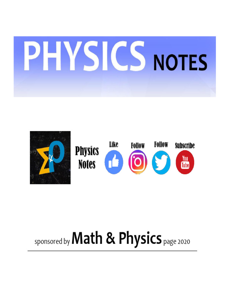 Physics Notes PDF
