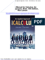 Solution Manual For Calculus An Applied Approach Brief 10th Edition Ron Larson