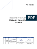 PTS-MEC-06 Procedimiento Trabajos en Caliente - Revisión 00