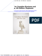 Test Bank For Canadian Business and The Law 4th Edition Duplessis