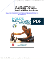 Test Bank For Holes Human Anatomy Physiology 16th Edition Charles Welsh Cynthia Prentice Craver