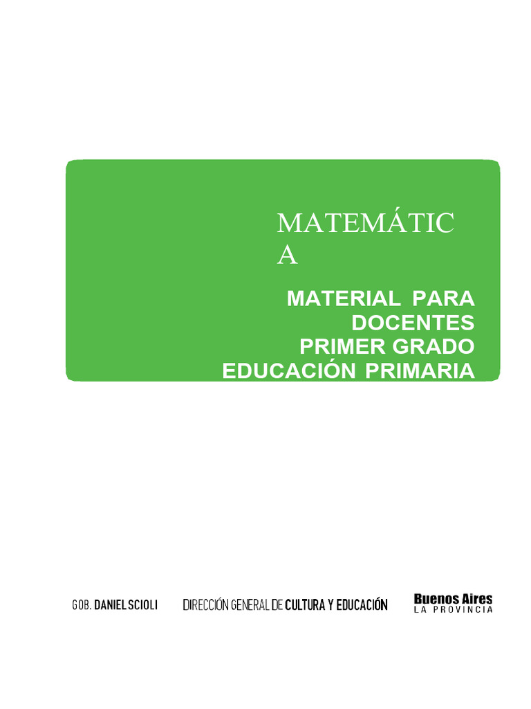 Cuadernillo de Matemáticas Primer Grado | PDF | Enseñando | Matemáticas