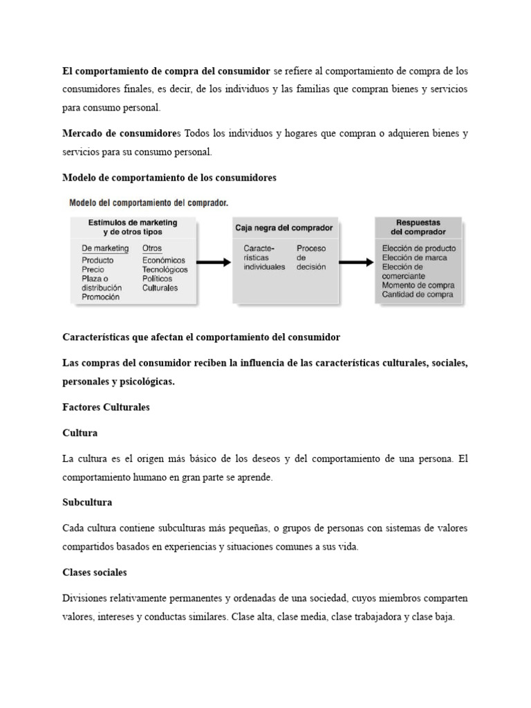 Comportamiento de Compra del Consumidor | PDF | Comportamiento | Los ...