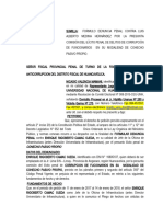 Denuncia Penal Delito Cohecho Pasivo Propio Luis Medina Hernandez 2016