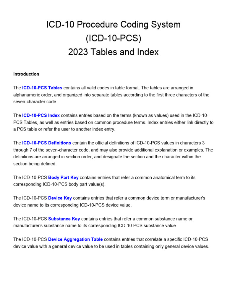 ICD-10-PCS Coding Tables 2023 | PDF | Human Body | Medical Imaging