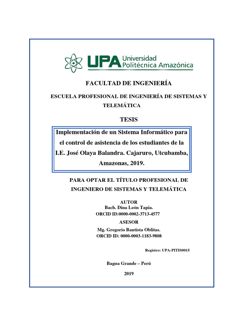 Tesis Maria Informe Final De Tesis Ltd Pdf Software Sql