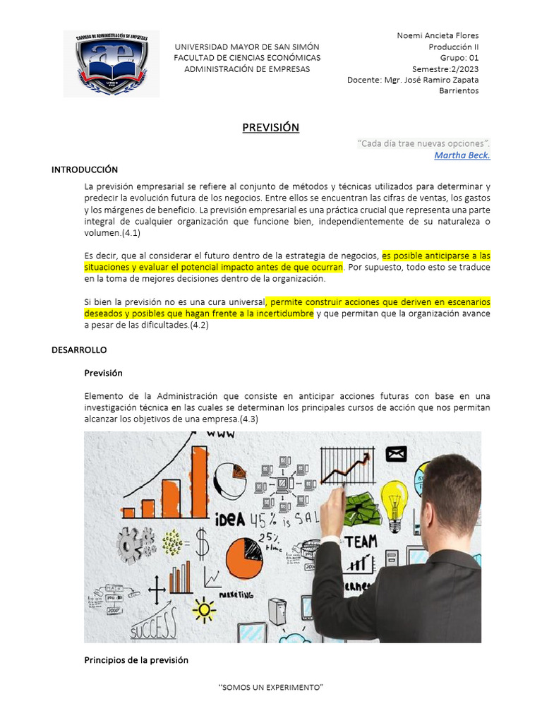 La Prevision | PDF | Investigación cuantitativa | Business