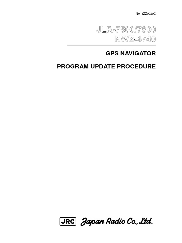NWZ-4740 GPS Navigator Update Guide | PDF | Personal Computers | Usb