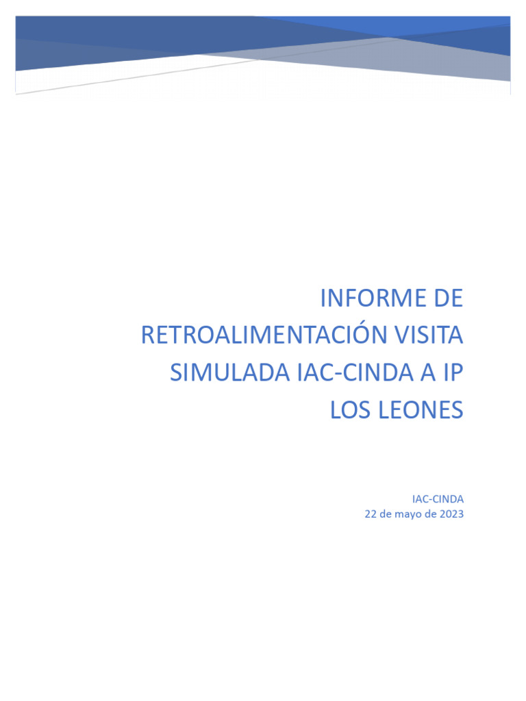 Informe de Retroalimentación Cinda | PDF | Evaluación | Enseñando