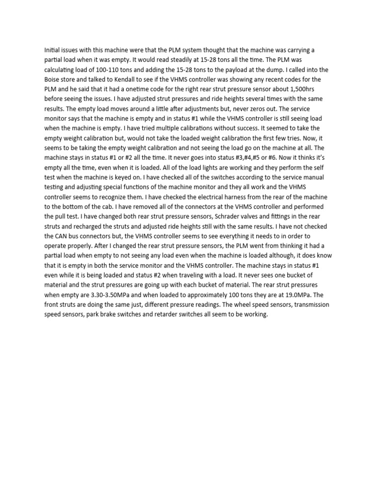 HD785-7 SN 8719 Payload Meter | PDF | Calibration | Manufactured Goods