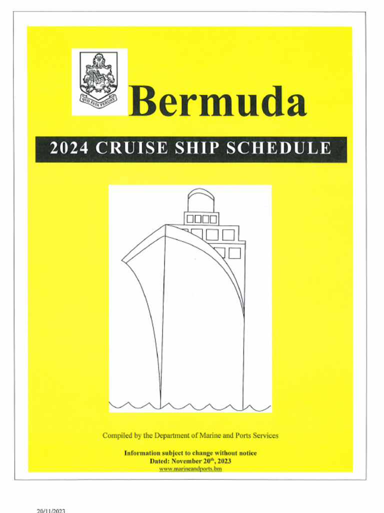 2024 Cruise Ship Schedule | PDF