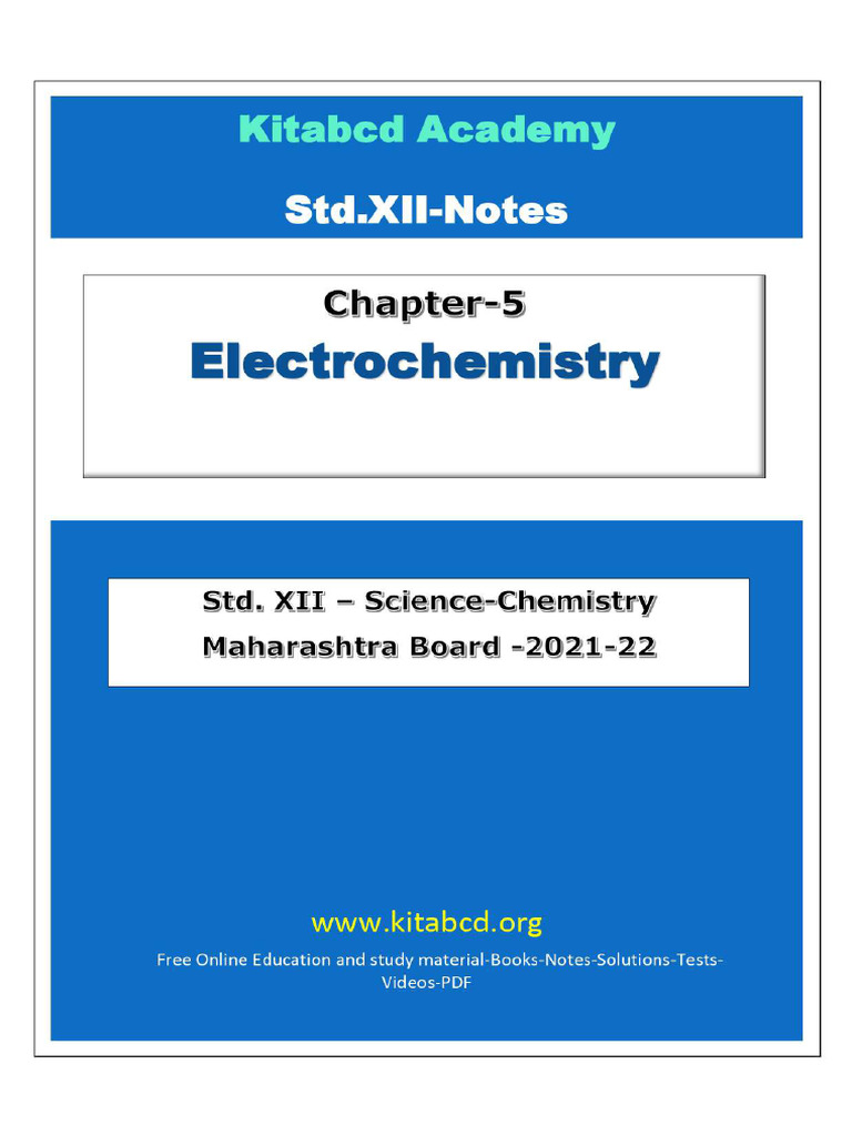 Electrochemistry PDF Redox Electrochemistry