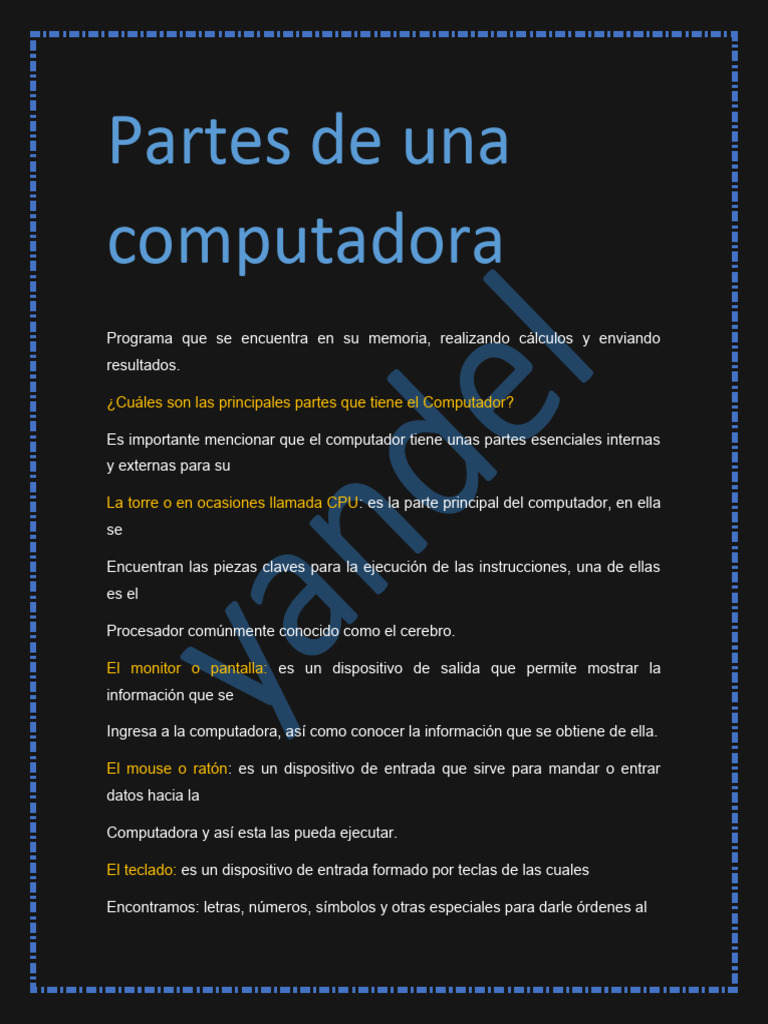Las Partes de La Computadora Original | PDF