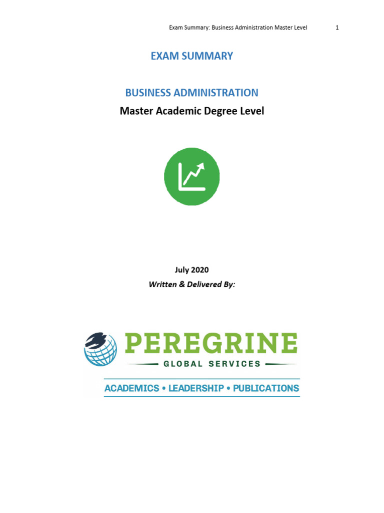 Business Administration Master's Exam Overview | PDF | Educational ...