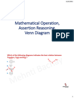 Day 32 Lecture 2 Mathematical Operation, Assertion Reasoning, Venn Diagram