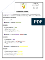 1ac Preposition of Time, Present Continuous