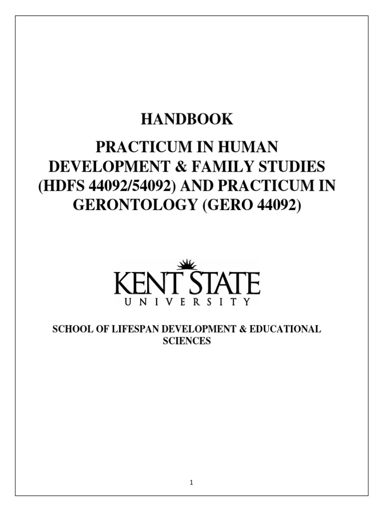 HDFS & Gerontology Practicum Guide | PDF | Internship | Job Hunting