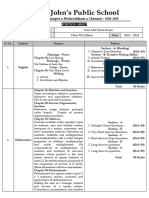 First Mid Term Portion Sheet - Template For Schools