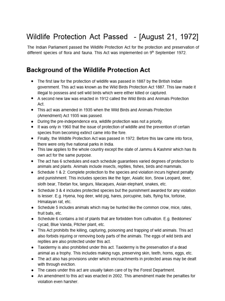 wildlife-protection-act-pdf-wildlife-organisms