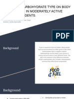 Effect of Carbohydrate Type On Body Composition in Moderately Active College Students