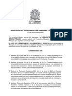 RESOLUCIÓN DEL DEPARTAMENTO DE ADMISIONES Y REGISTRO No. 136 27 de Noviembre de 2023