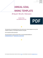 Annual Goal Planning Template