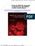 Solution Manual For Medical Language For Modern Health Care 4th Edition David Allan Rachel Basco