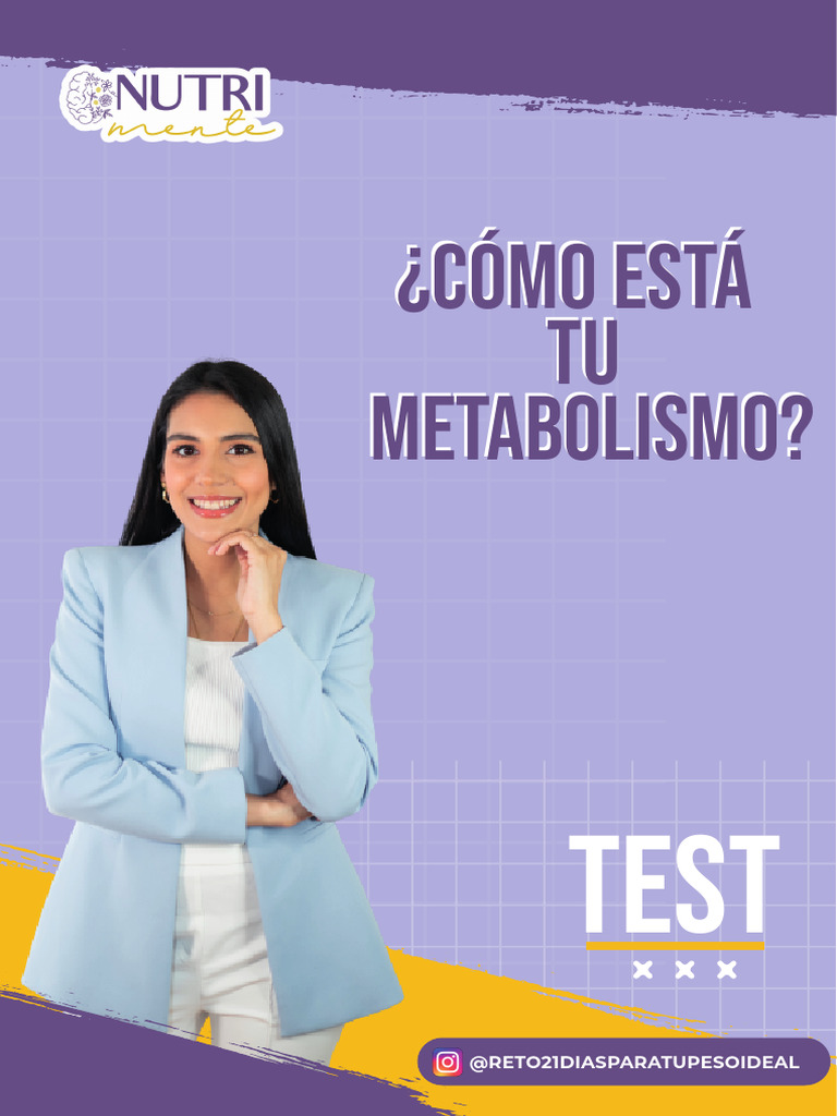 Test de Metabolismo: Evalúa tu Salud | PDF | Obesidad | Diabetes
