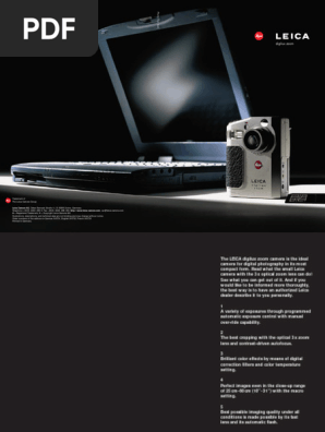 Leica Digiluxzoom | PDF | Camera | Zoom Lens