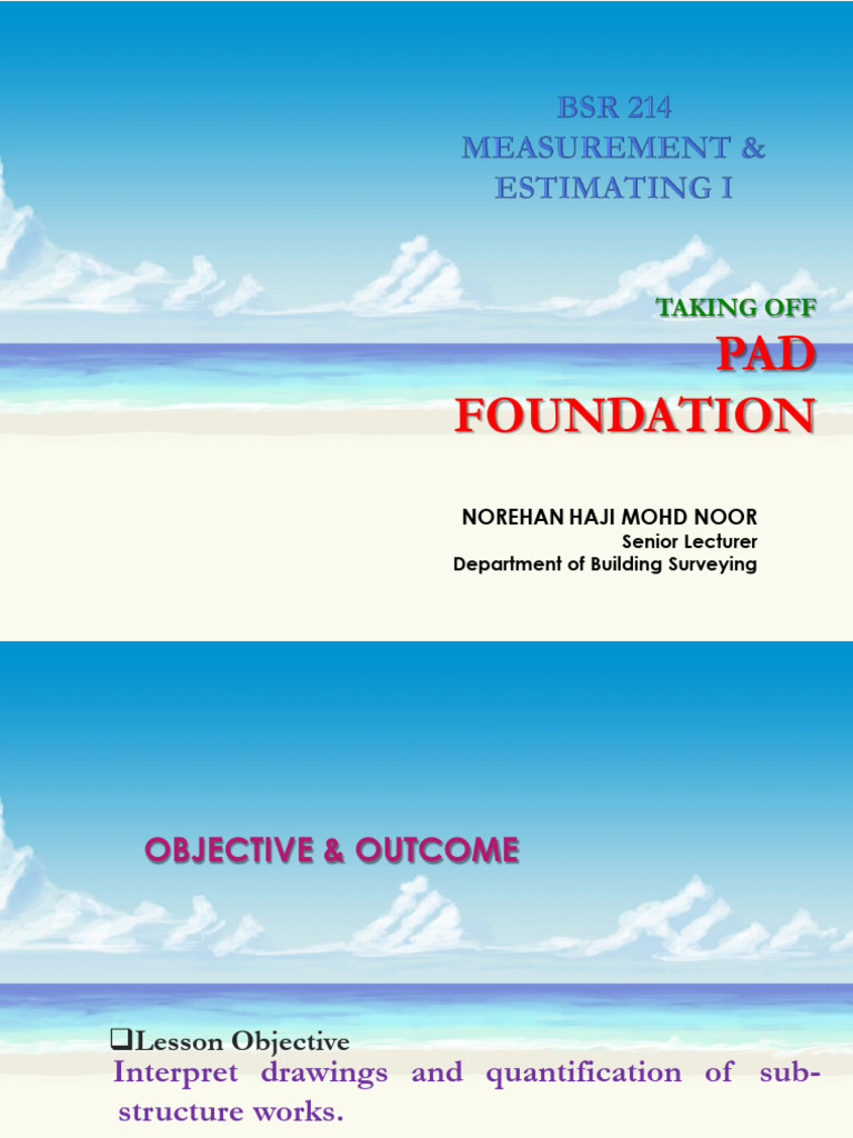 Sub-Structure Quantity Takeoff Guide | PDF | Beam (Structure) | Concrete