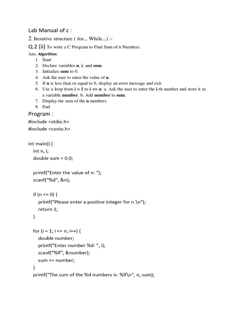 C Programs for Iteration, Arrays, and Strings | PDF | Queue (Abstract ...
