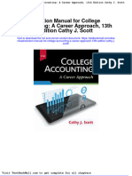 Solution Manual For College Accounting A Career Approach 13th Edition Cathy J Scott