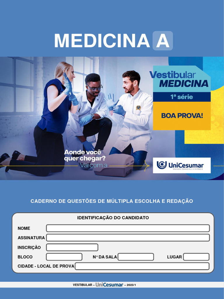 Questões de Vestibular Medicina 2023/1 | PDF | Ciências e Matemática
