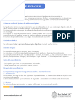 Indicaciones Post Ligamiento Varices