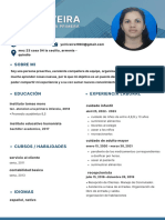 Curriculum Hombre Profesional Con Fotografia Diseño Moderno Azul