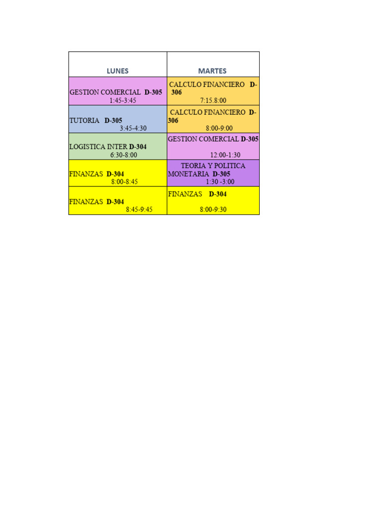 Horario PDF