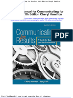 Solution Manual For Communicating For Results 11th Edition Cheryl Hamilton