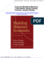 Solution Manual For Modeling Monetary Economies 4th Edition Bruce Champ Scott Freeman Joseph Haslag