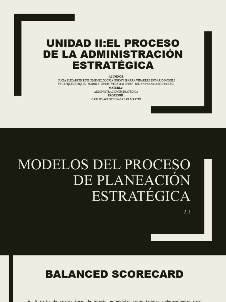 El Proceso de La Administracion Estrategica | PDF | Planificación ...
